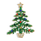 Rhinestone Jeweled Christmas Tree Holiday Pin/Brooch