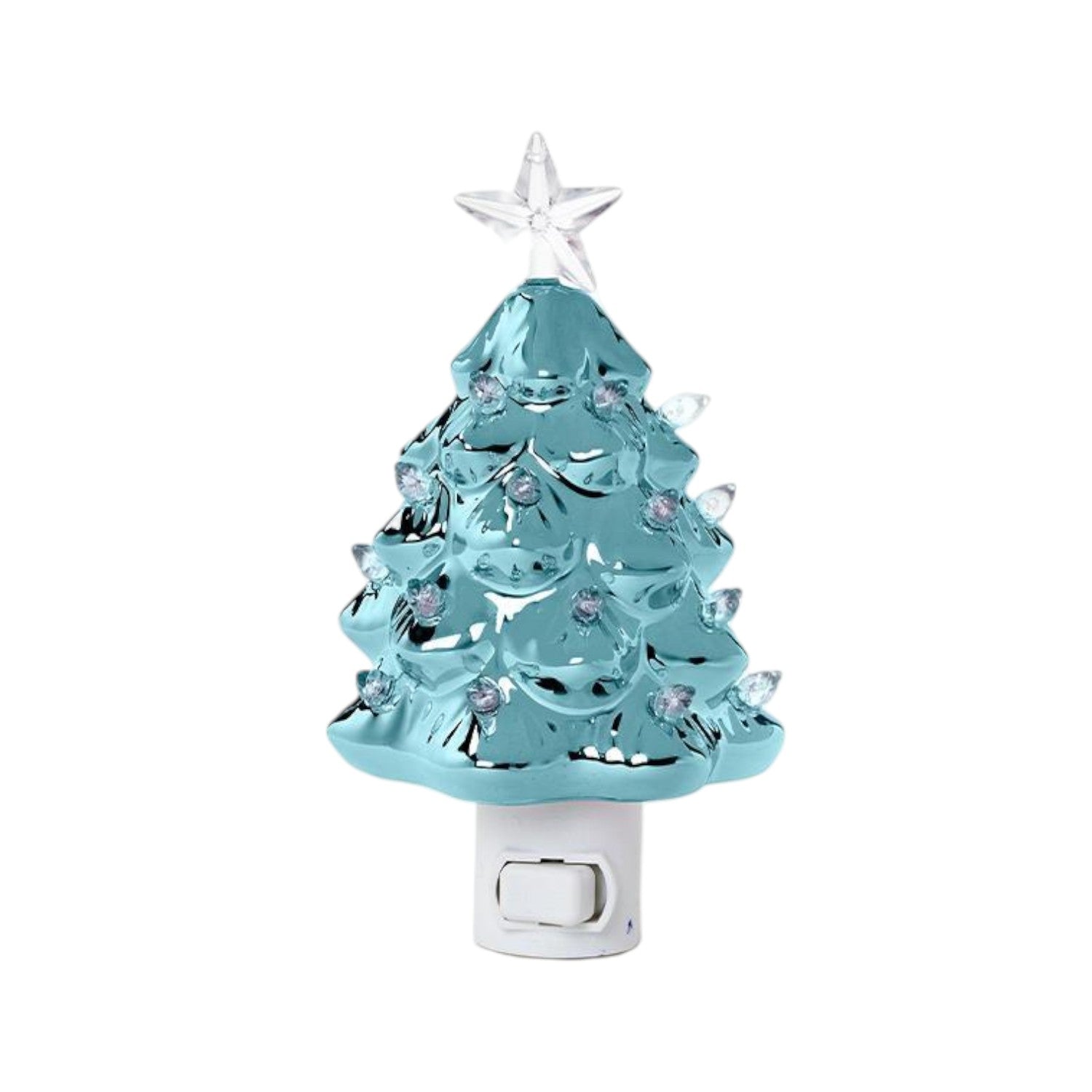 Metallic Christmas Tree Nightlight - 6-1/4-in - Mellow Monkey