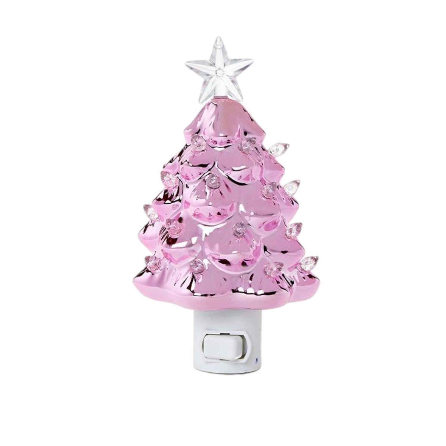 Metallic Christmas Tree Nightlight - 6-1/4-in - Mellow Monkey