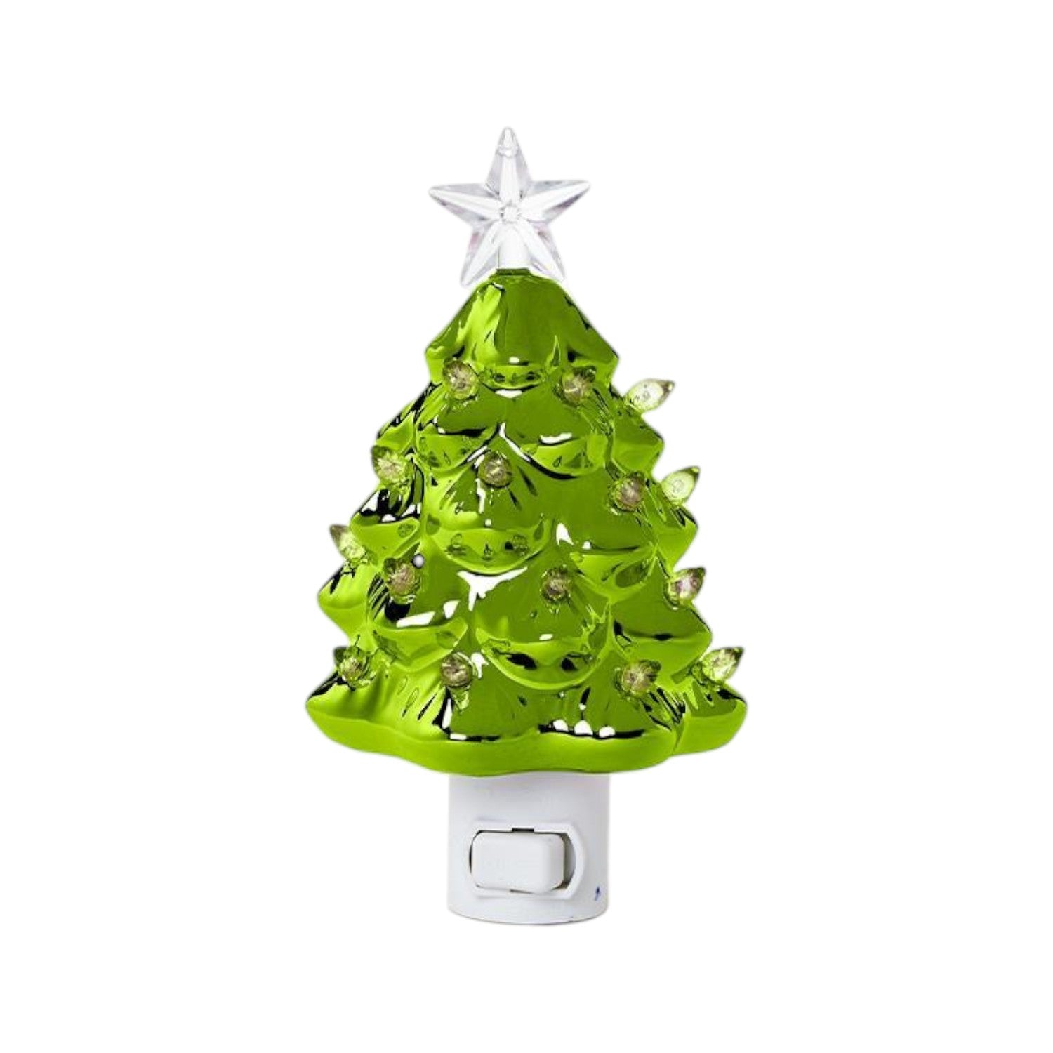 Metallic Christmas Tree Nightlight - 6-1/4-in - Mellow Monkey