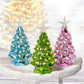 Metallic Christmas Tree with LED Lights - 8-1/2-in - Mellow Monkey