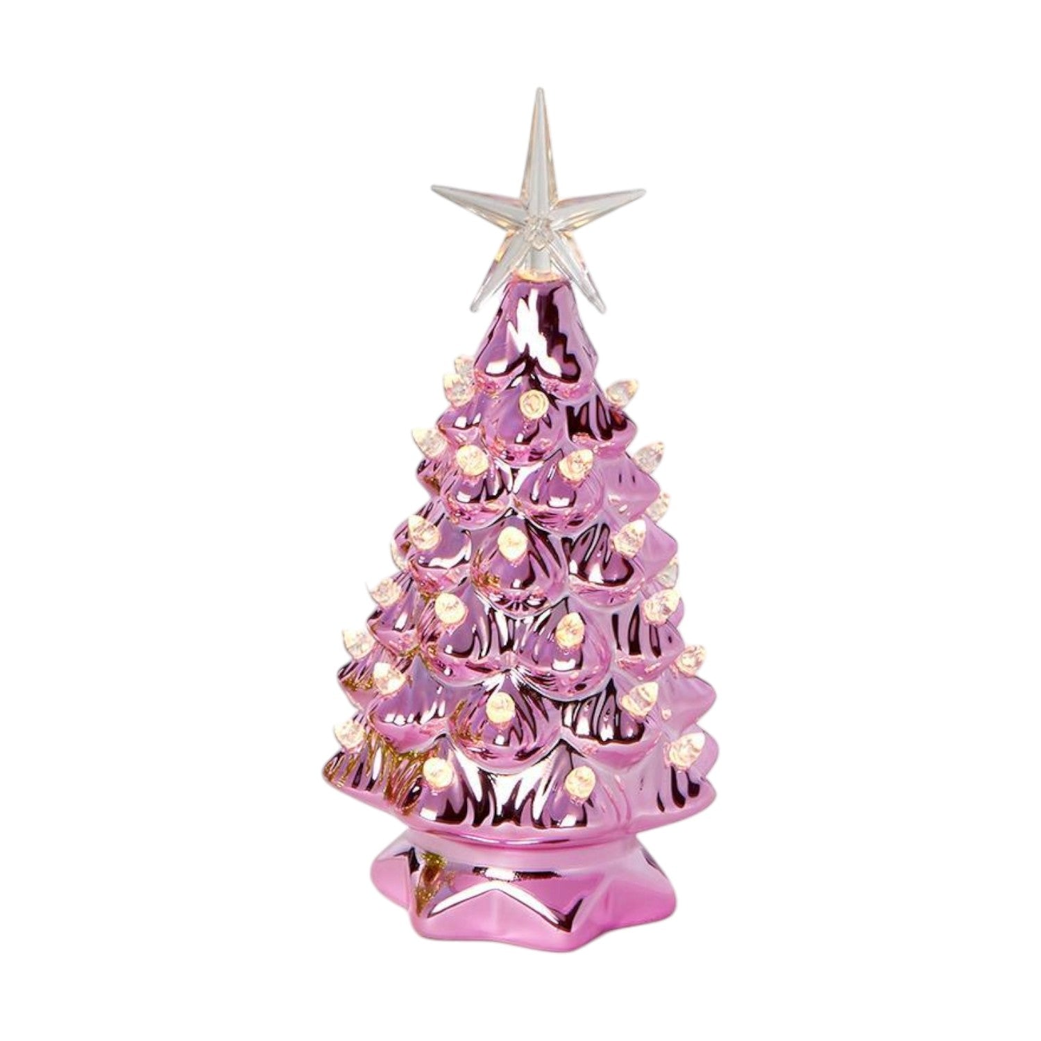Metallic Christmas Tree with LED Lights - 8-1/2-in – Mellow Monkey