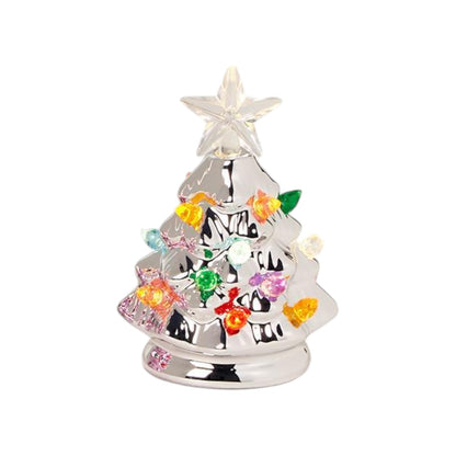 Metallic Mini Tree with LED Lights - 4-3/4-in - Mellow Monkey