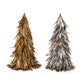 Shimmering Plumage Hand-Crafted Feather Holiday Tree - 16-1/2-in - Mellow Monkey