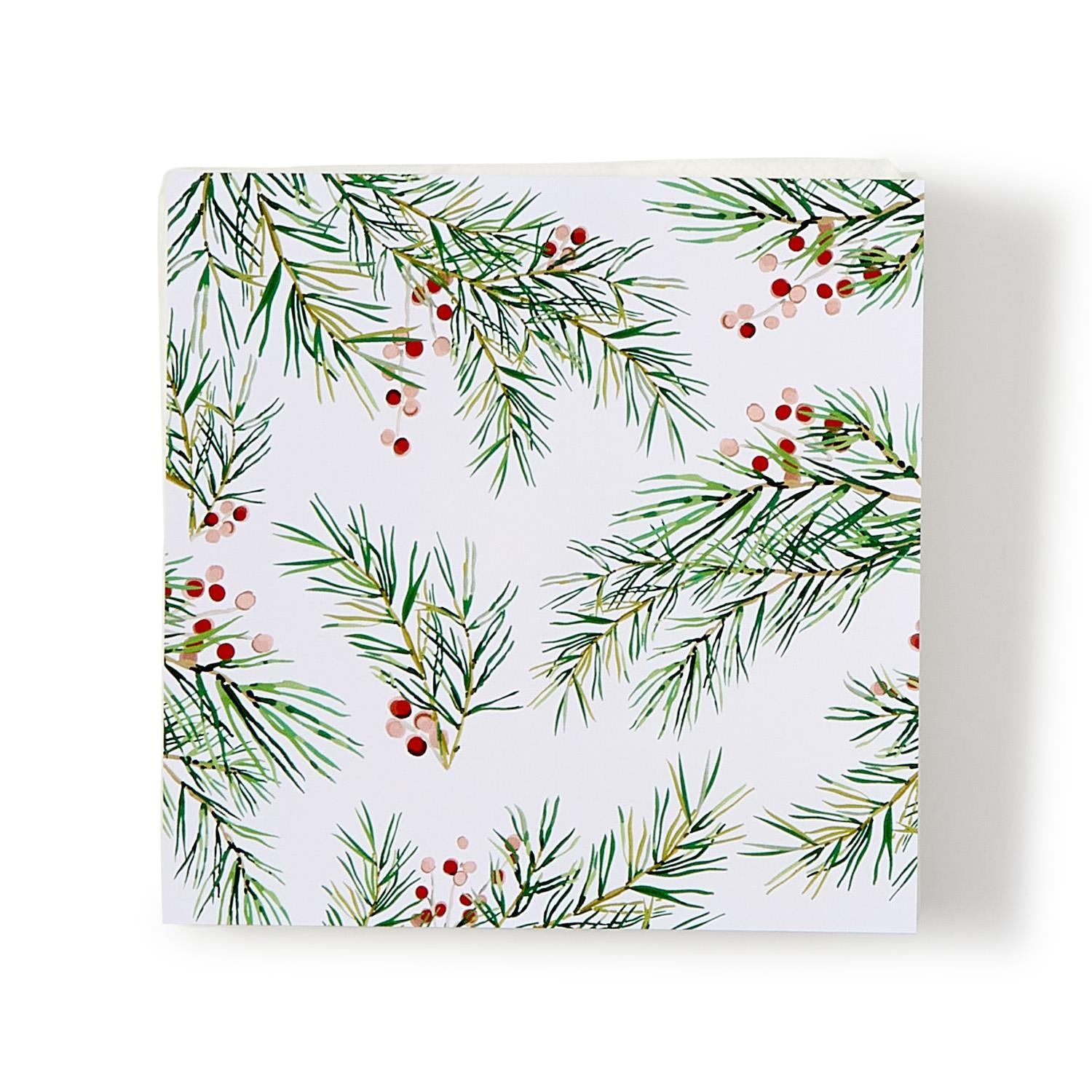 Pine Berry 3-Ply Paper Napkins - Square - Set of 30 - Mellow Monkey
