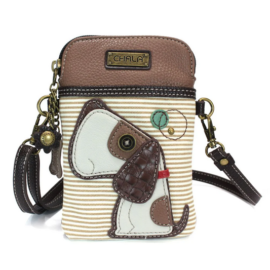 Toffy Dog with Brown Stripes - Chala Cellphone Crossbody