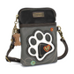 Black and White Paw Print - Chala Cellphone Crossbody - Mellow Monkey
