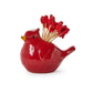 Deck the Halls Cardinal Toothpick Holder with Cardinal Picks - 4-in