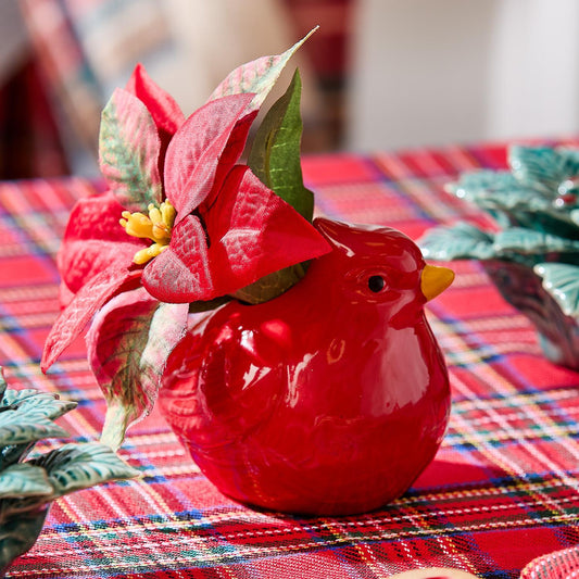 Deck the Halls Cardinal Toothpick Holder with Cardinal Picks - 4-in