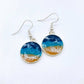 Handcrafted Resin Ocean Beach Wave Circle Earrings - Mellow Monkey