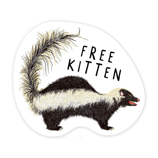 Free Kitten - Mini Sticker #20 - Mellow Monkey