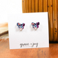 Watercolor Butterfly Acrylic Stud Earring - Mellow Monkey