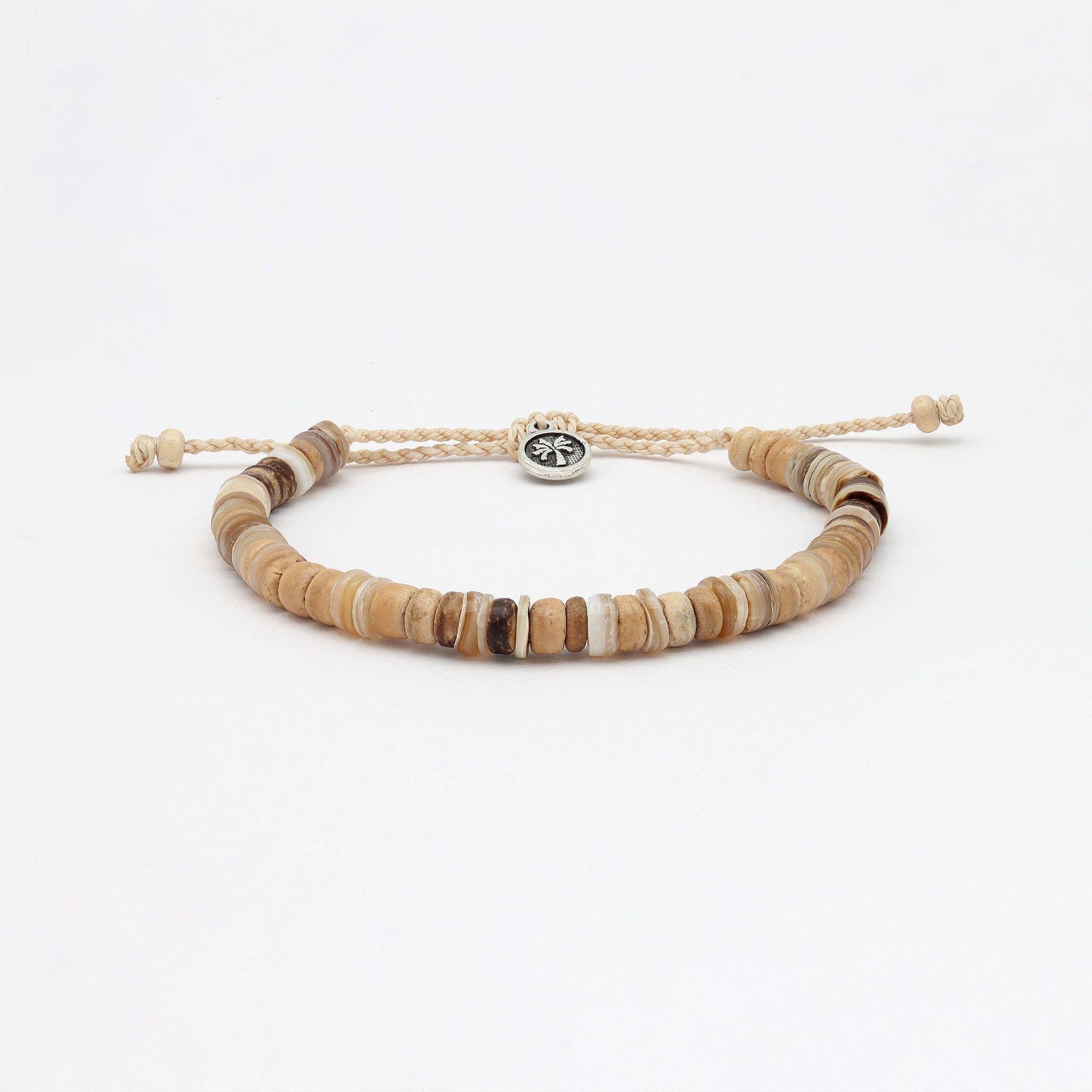 Nusa Natural Wood Bead Anklet, Surf, by Koh Surf - Mellow Monkey