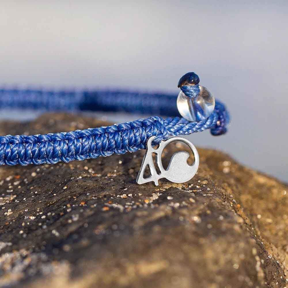 4Ocean Signature Unisex Braided Bracelet - Blue - Mellow Monkey