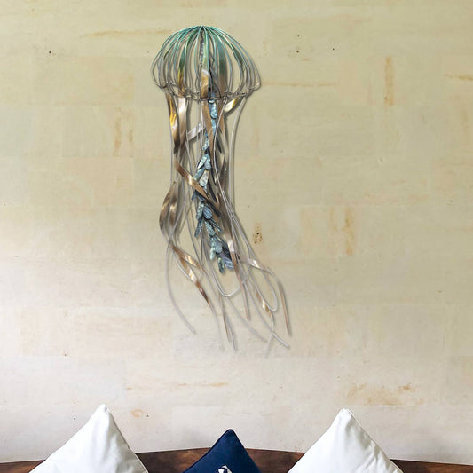 Jellyfish I Metal Wall Art - 40-in