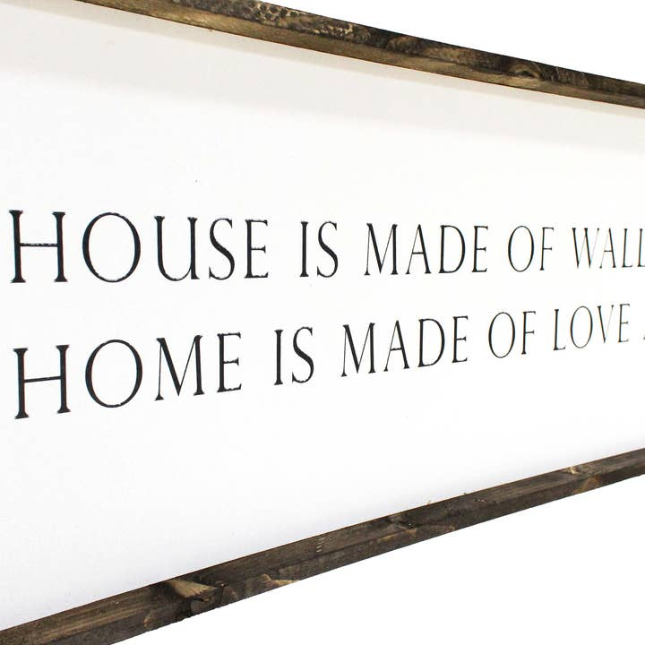 A House Is Made of Walls and Beams - Wood Sign - Mellow Monkey