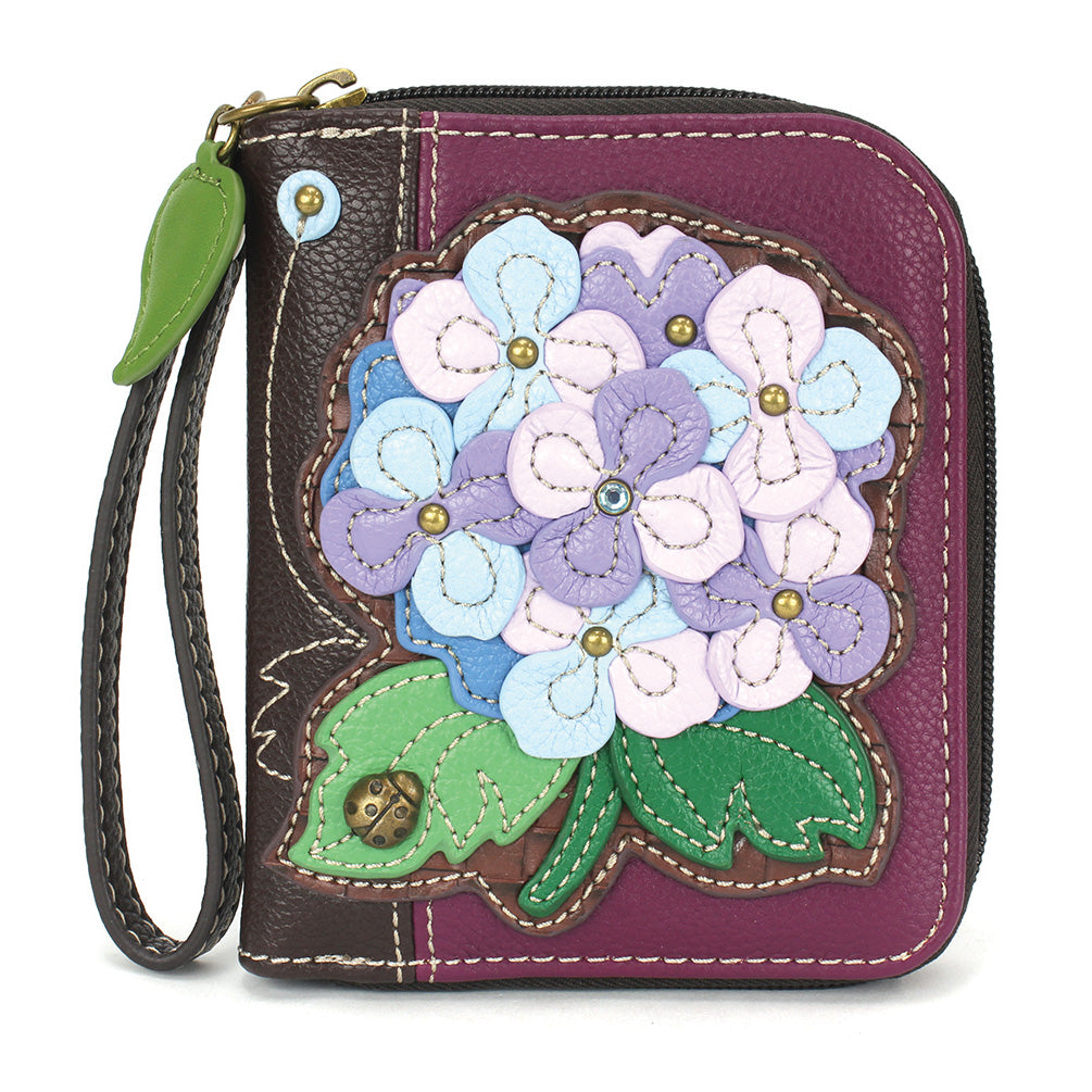 Hydrangea - Chala Zip-Around Wallet – Mellow Monkey