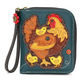Hen with Chicks - Chala Zip-Around Wallet