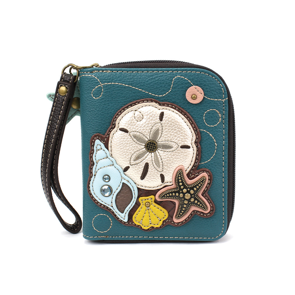 Sand Dollar - Chala Zip-Around Wallet – Mellow Monkey