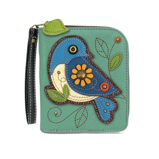 Blue Bird - Chala Zip-Around Wallet