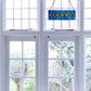 Phases of the Moon Stained Glass Suncatcher Window Panel - 14-in x 5-in