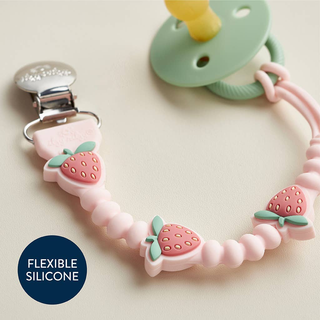 Itzy Paci Strap Plus™ - Strawberry - Mellow Monkey