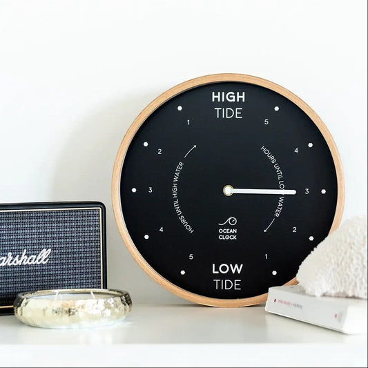 Black Wood Tide Clock - Mellow Monkey