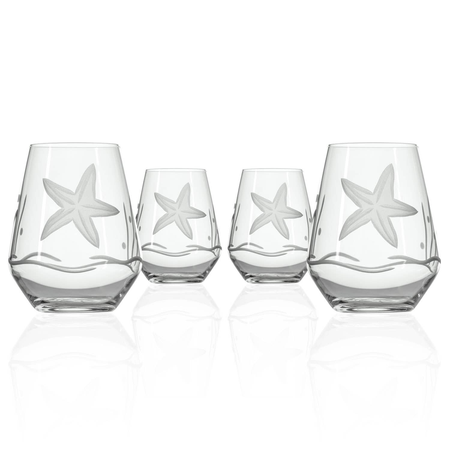 Starfish 18oz Stemless Wine Tumbler Glass - Mellow Monkey
