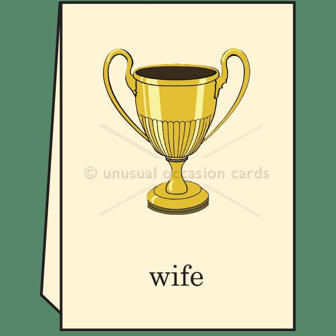 Trophy Wife - Greeting Card - Mellow Monkey