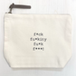 'f*ck fu*kity fu*k F***!' Cotton Zippered Makeup Pouch Cosmetic Bag - 9-in - Mellow Monkey