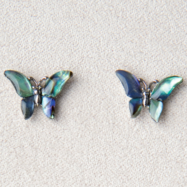 Wild Pearle Butterfly Stud Earrings - Mellow Monkey