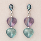 Wild Pearle Fluorite Heart Earrings - Mellow Monkey