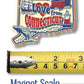 Love from Connecticut - Vintage State Magnet - 3-in - Mellow Monkey