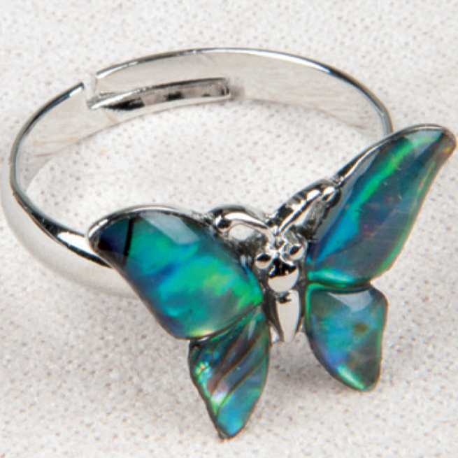 Wild Pearle Butterfly Adjustable Ring - Mellow Monkey