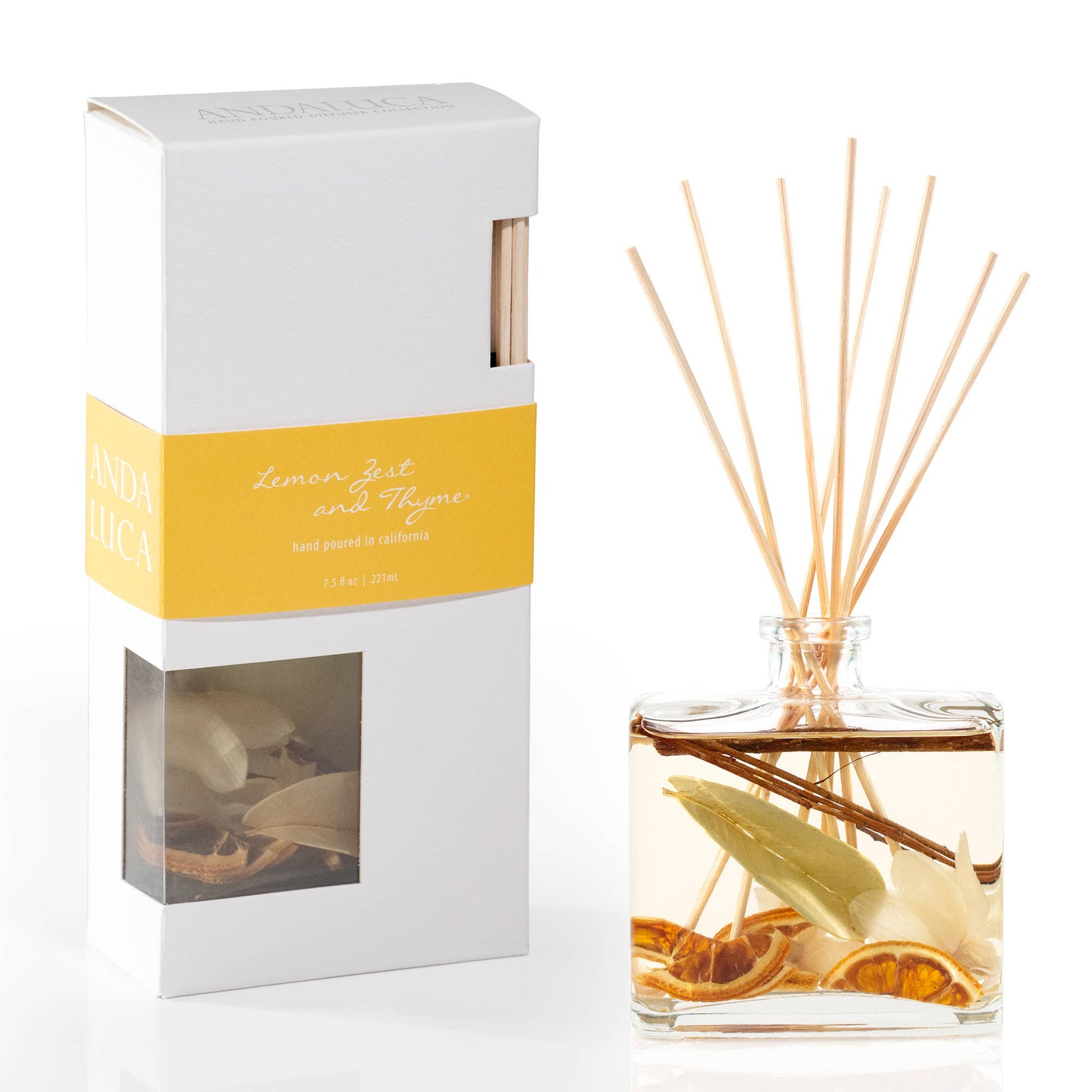 Lemon Zest and Thyme Botanical Reed Diffuser - Mellow Monkey
