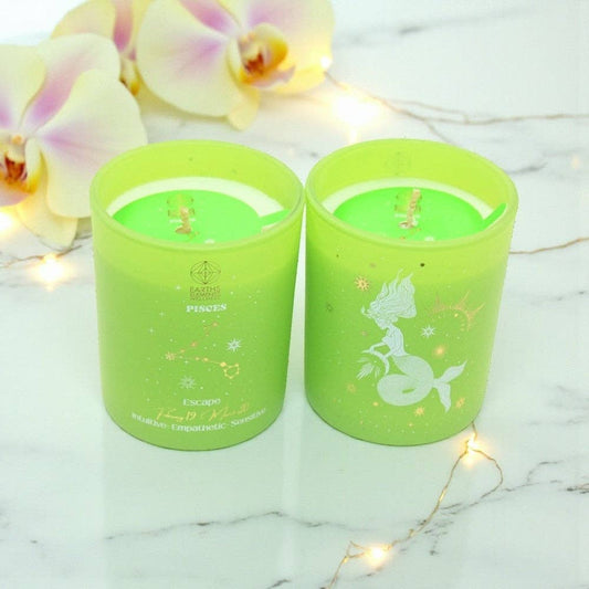 Pisces - Zodiac Hand Poured Candle - Mellow Monkey