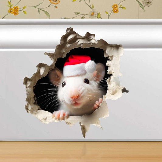 Jingle Paws 3D Mouse Hole Wall Sticker Decal - Mellow Monkey