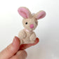 Small Plush Bunny Rabbit - Light Brown - 2-in - Mellow Monkey