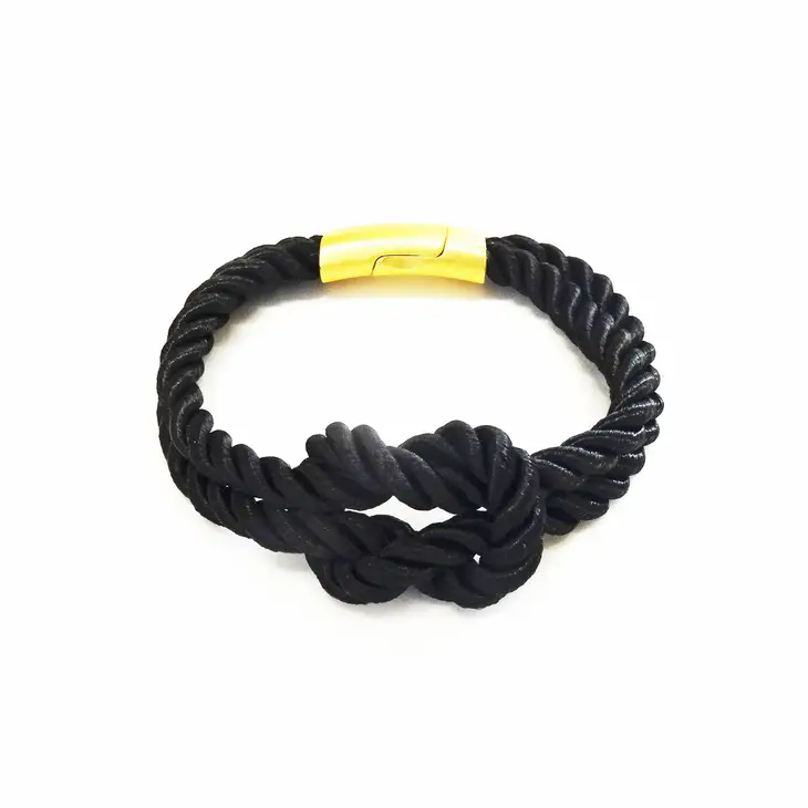 Black Unity Knot Bracelet - Mellow Monkey