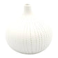 Tiny Congo - Handcrafted Porcelain Bud Vase - White with Gray Dotted Lines - 2.5 x 2.5 x 2.6 in - Mellow Monkey