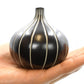 Tiny Congo - Handcrafted Porcelain Bud Vase - Black with White Stripes - 2.5 x 2.5 x 2.6 in - Mellow Monkey