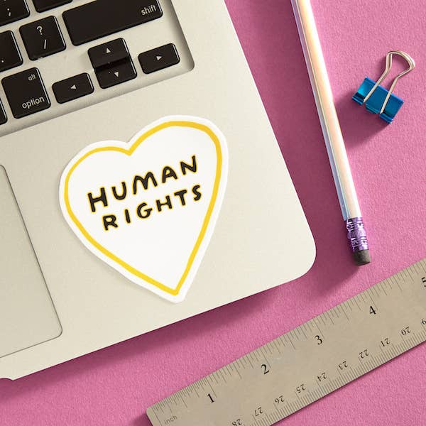 Human Rights Heart Die Cut Decal - Mellow Monkey