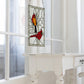 Annabelle Red Cardinals Stained Glass Window Panel - 18-1/2-in x 12-in