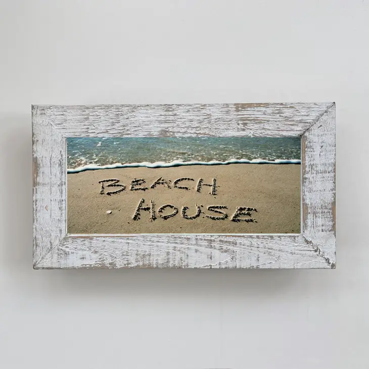 Framed Waves - Beach House - 10-1/2-in - Mellow Monkey