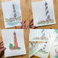 Oak Island Lighthouse Single Notecard-NC Coast Collection - Mellow Monkey