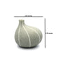 Mini Omo - Handcrafted Porcelain Bud Vase - Gray with White Stripes - 2.7 x 2 x 2.8 in - Mellow Monkey
