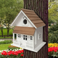 White Victorian Cottage Birdhouse - Mellow Monkey