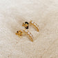 Crystal Curved Bar Studs - 18k Gold Filled Earrings - Mellow Monkey