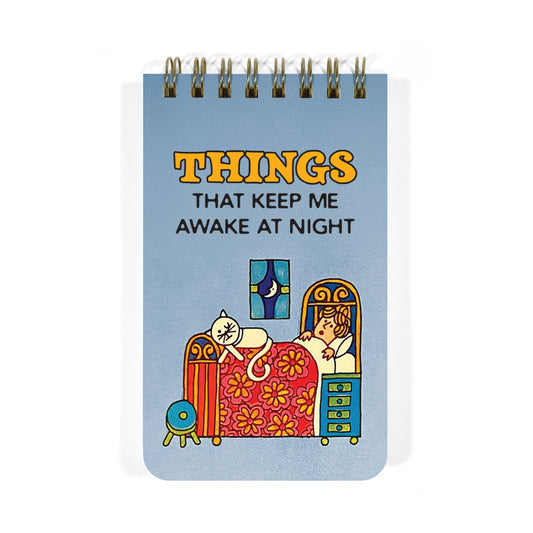 Things That Keep Me Awake at Night - Funny 3x5 Memo Notepad - Mellow Monkey