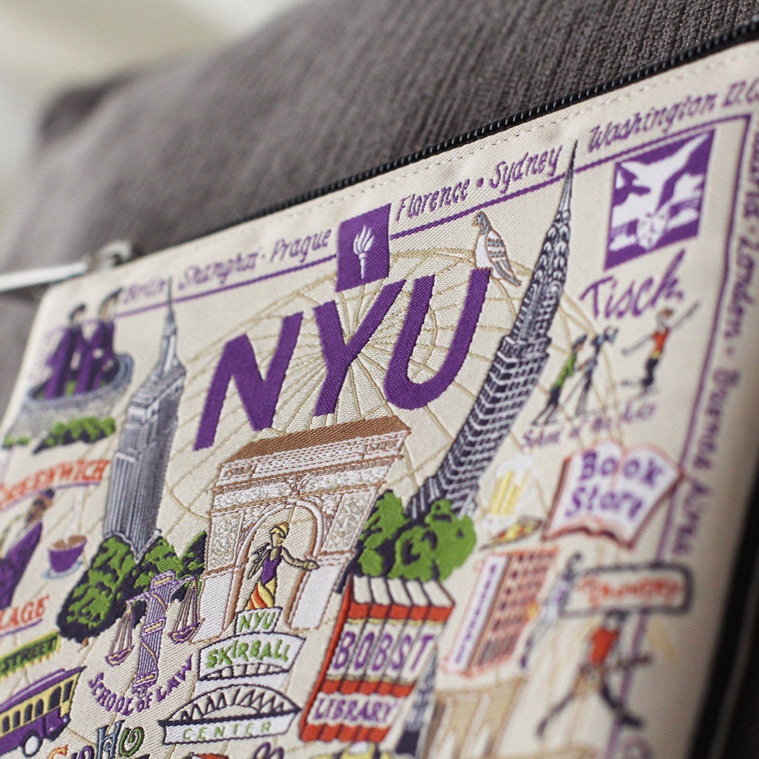 New York University (NYU) Collegiate Zip Pouch - Mellow Monkey